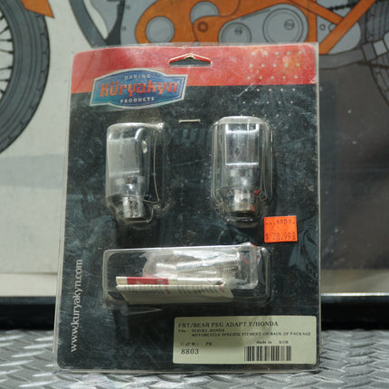 Kuryakyn 8803 Tapered Peg Adapters – Chrome for Honda Motorcycles (Front & Rear Mounts)