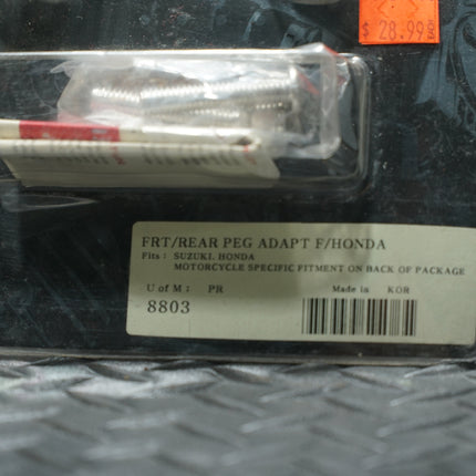 Kuryakyn 8803 Tapered Peg Adapters – Chrome for Honda Motorcycles (Front & Rear Mounts)