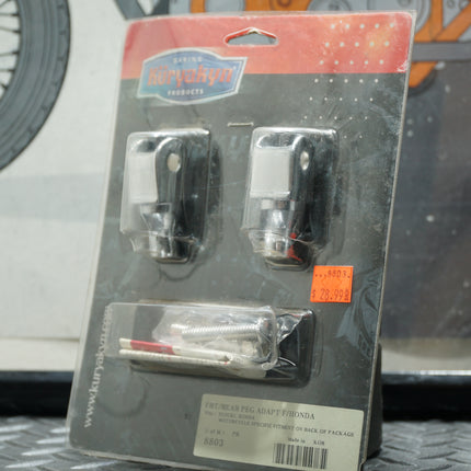 Kuryakyn 8803 Tapered Peg Adapters – Chrome for Honda Motorcycles (Front & Rear Mounts)