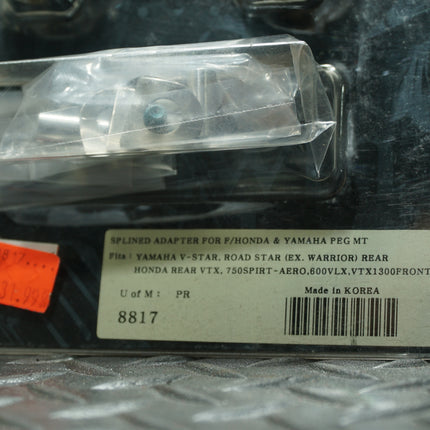 Kuryakyn 8817 Splined Peg Adapters – Chrome – Honda & Yamaha