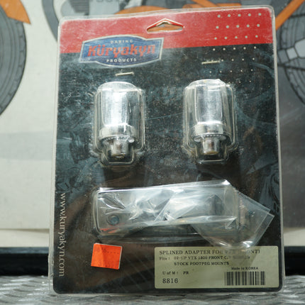 Kuryakyn 8816 Splined Adapter Mounts – Front – Honda VTX1800 C/F Models