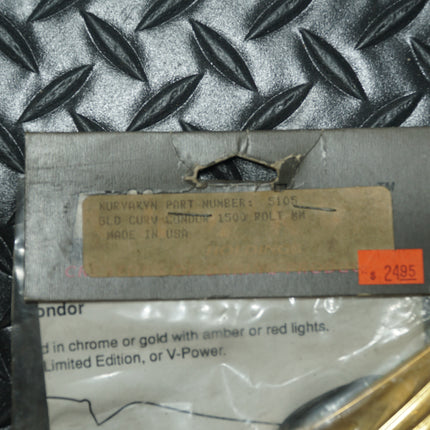 Kuryakyn 5105 Gold Curve Condor 1500 Red Light Emblem – Made in USA