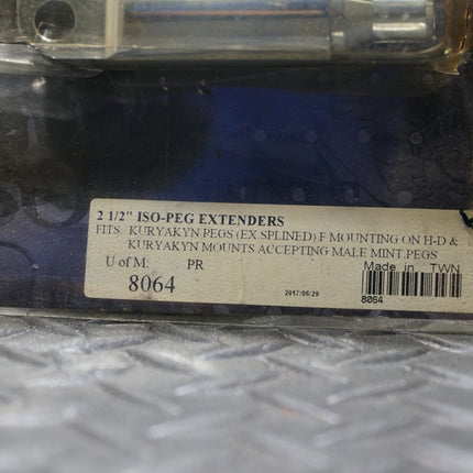 Kuryakyn 8064 2.5” Male Mount Footpeg Extensions – Chrome – Fits Harley-Davidson & Metric Cruisers