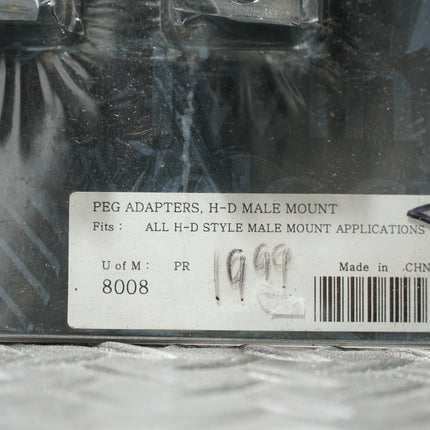 Kuryakyn 8008 Male Mount Footpeg Adapters – Chrome – Fits Harley-Davidson & Kuryakyn Highway Peg Mounts