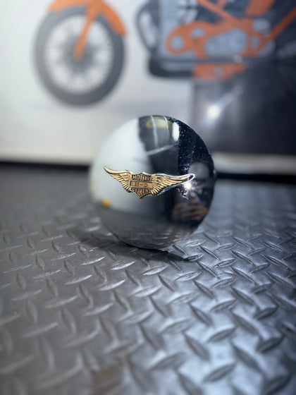 Vintage Harley Panhead Shovelhead Chrome Carburetor Air Cleaner Cover 2-Stud photo 2