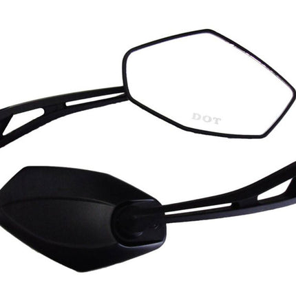 MMG Universal 8mm RH Thread Motorcycle Mirror Set Black – Left & Right