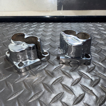 V-Twin Manufacturing Steel Tappet Cover Kit 42-0437 Chrome for Harley Evo 84-98