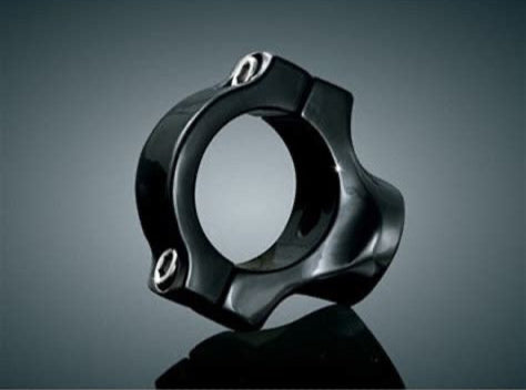 Kuryakyn 3121 Side Mount License Plate Clamp – Gloss Black – Fits 1-1/4” Diameter Swingarms