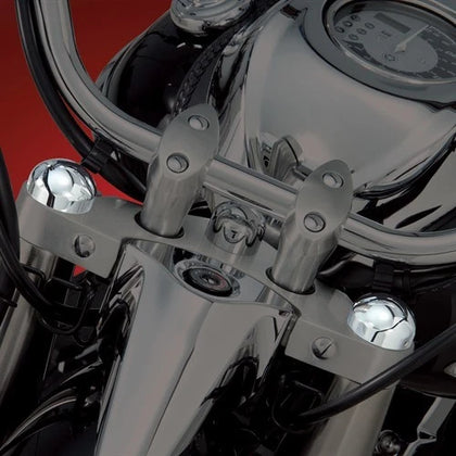 Show Chrome 53-435 Domed Fork Cap Covers – 28mm Chrome – Fits Honda VT750 Aero, Phantom, R/S, Spirit C2 Meancycles +2 photo 1