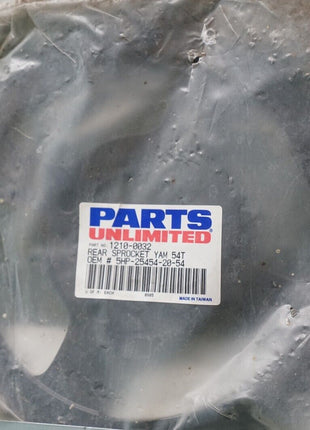 Parts Unlimited 54-Tooth 428 Steel Rear Sprocket for Yamaha TTR125 Models (1210-0032)