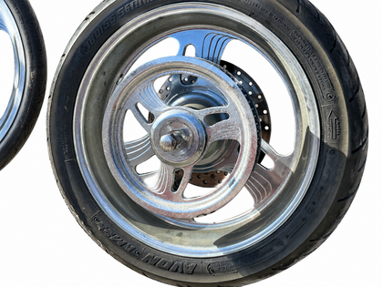 Integrity Machine Rare Vintage Custom Chopper Billet Wheel Rim Set 21x2.15 18x5. photo 8