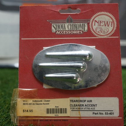 Show Chrome Tear Drop Air Cleaner for Honda VT750 – Part #53-401