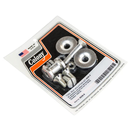 Colony 8206-9 Tool Box Mount Kit Harley 1935-1954 Cad Plated Hardware