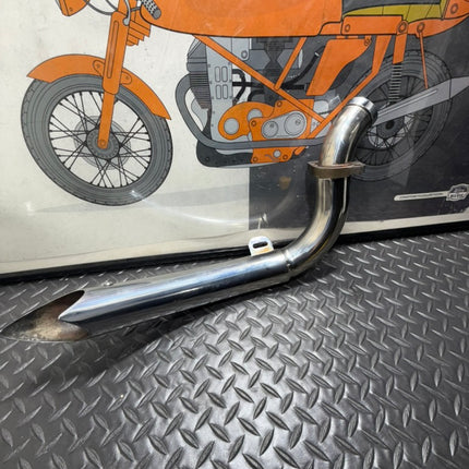 Harley Softail Rear Cylinder Short Exhaust | Chrome Twin Cam 2000–2017