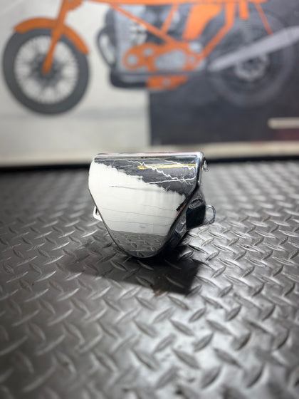 Harley Shovelhead FLH Handlebar Riser Cover Chrome – Imperfect photo 1