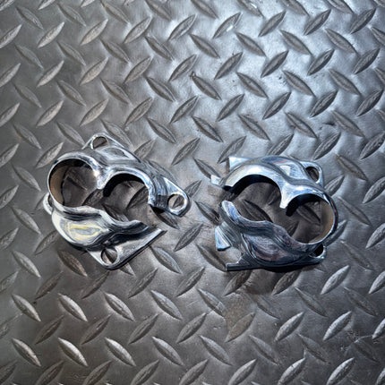 V-Twin Manufacturing Steel Tappet Cover Kit 42-0437 Chrome for Harley Evo 84-98
