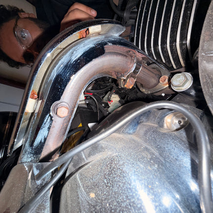 1998-2009 Yamaha V Star 650 XVS650 OEM Complete Factory Exhaust System Clean