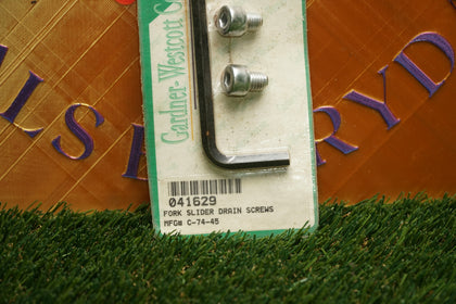 Gardner Westcott Fork Drain Screws Harley FLH 77-Up FXWG 80-Up Chrome photo 2