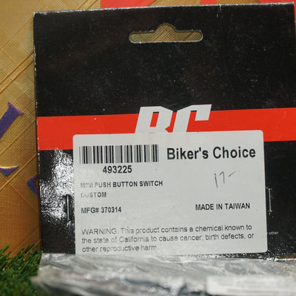 Biker's Choice Handlebar Mini Push Button Switch Stainless Steel 493225 NOS