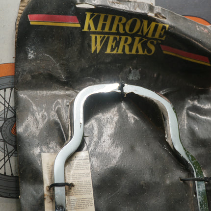 Khrome Werks Harley Custom Chrome 11.5" Mini Sissy Bar Upright Pad Mount Used