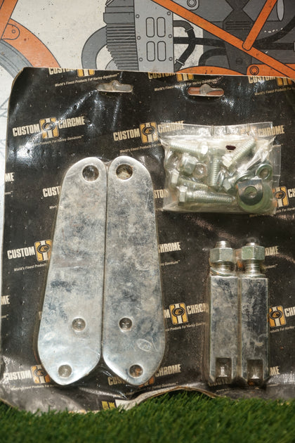 Custom Chrome Harley Softail Rear Lowering Kit & Bracket Hardware Set NOS photo 1