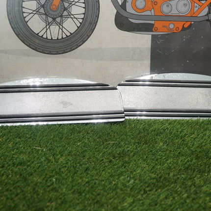 Harley Touring Shovelhead Chrome Shaker Floorboard Insert Covers Used Peeling