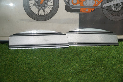 Harley Touring Shovelhead Chrome Shaker Floorboard Insert Covers Used Peeling photo 3