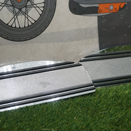 Harley Touring Shovelhead Chrome Shaker Floorboard Insert Covers Used Peeling