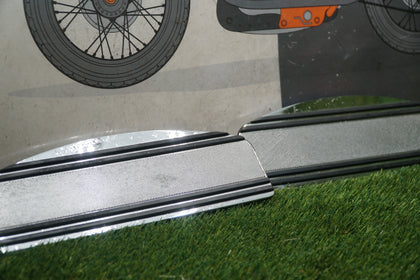 Harley Touring Shovelhead Chrome Shaker Floorboard Insert Covers Used Peeling photo 4