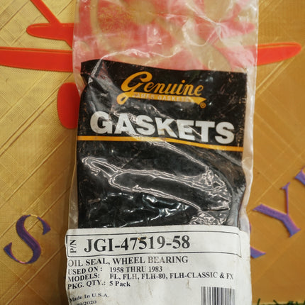 James Gaskets Wheel Bearing Seal JGI-47519-58 Harley FL FLH FX 58-83
