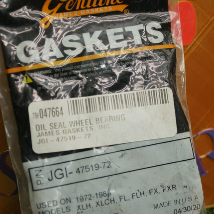 James Gaskets Wheel Bearing Seal JGI-47519-72 Harley FLH FXR XLCH 72-83