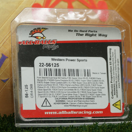 All Balls 56-125 Fork Seal & Dust Wiper Kit Harley 39mm Showa Dyna XL