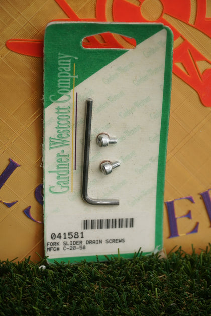 Gardner Westcott Chrome Fork Drain Screws C-20-58 Harley XL FXR 73-22 photo 2