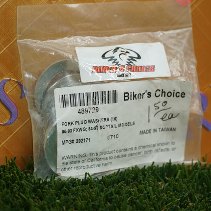 Bikers Choice Fork Plug Washers 489729 10 Pack Harley FXWG Softail 80-99