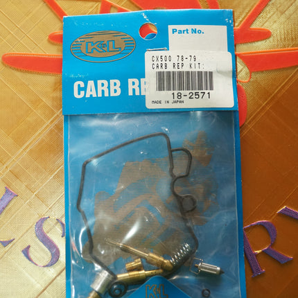 2x Carburetor Rebuild Kits for Honda CX500D Deluxe 1979 K&L 18-2571