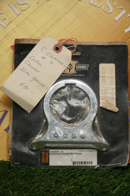 NOS Custom Chrome Mini Speedometer Tach Bracket 310231 Harley Chopper photo 1