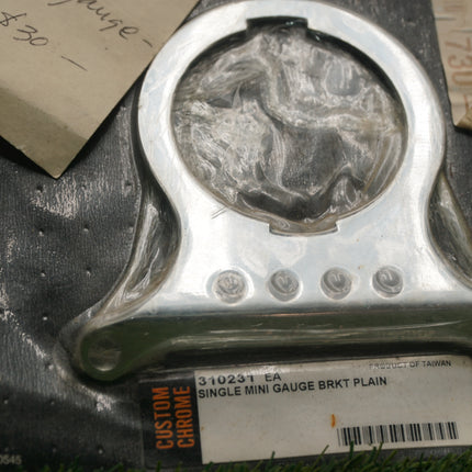 NOS Custom Chrome Mini Speedometer Tach Bracket 310231 Harley Chopper