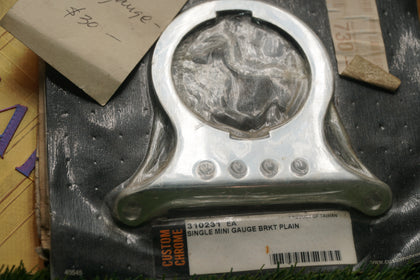 NOS Custom Chrome Mini Speedometer Tach Bracket 310231 Harley Chopper photo 2