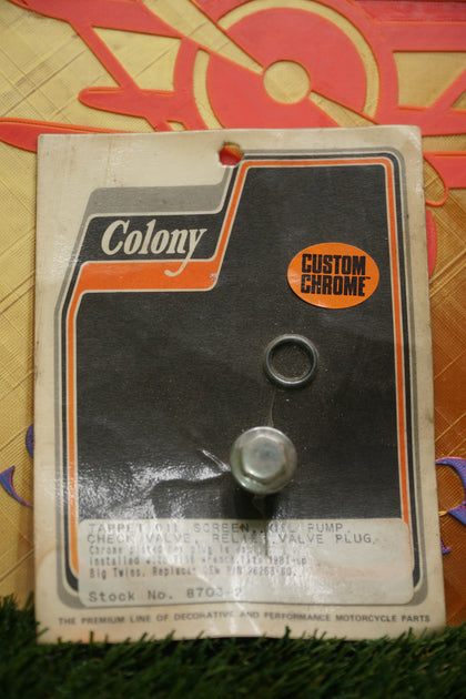 COLONY Relief Valve Tappet Check Plug Kit for Harley-Davidson 8703-2 photo 2