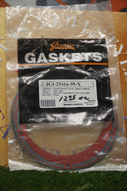 Lot of 4 James Gasket Derby Cover Gaskets JGI-25416-99-X NOS Harley photo 2