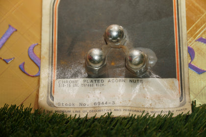 #6944-3 3/8-16 UNC Chrome Plated Acorn Nuts - 3 Pack Colony Machine photo 2