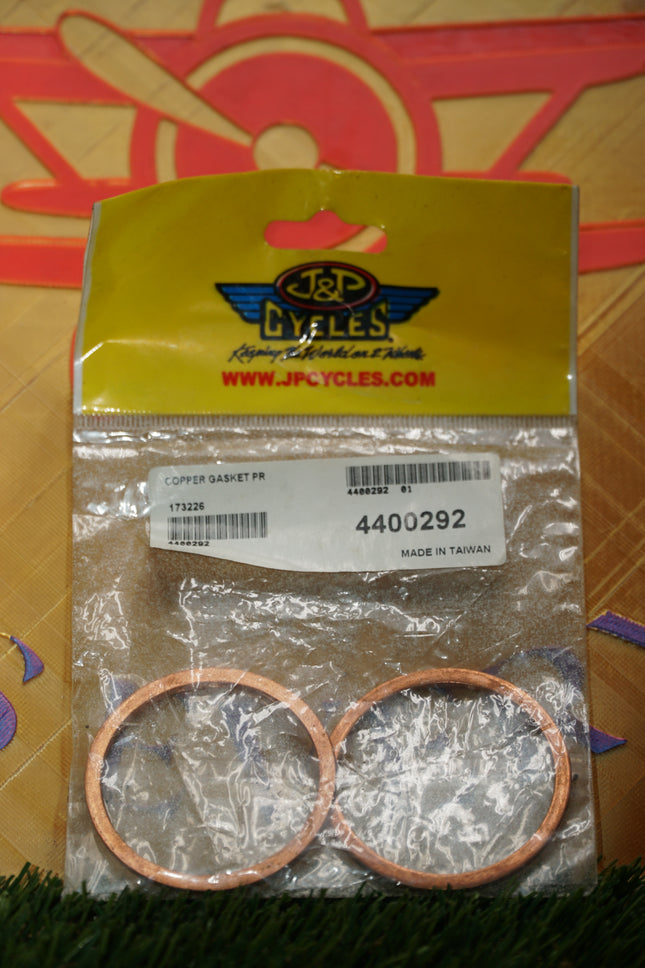 Milwaukee Twins Copper Exhaust Port Gaskets Harley 1984-2026 Pair OEM