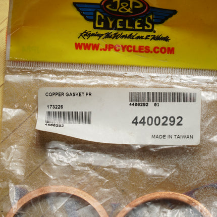 Milwaukee Twins Copper Exhaust Port Gaskets Harley 1984-2026 Pair OEM