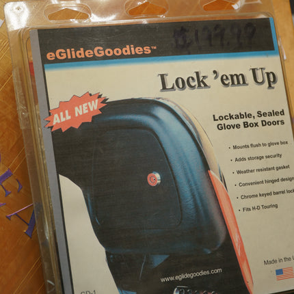 eGlideGoodies Harley Electra Glide Glove Box Door Kit - Barrel Lock