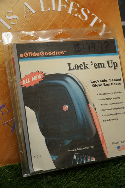 eGlideGoodies Harley Electra Glide Glove Box Door Kit - Barrel Lock photo 3