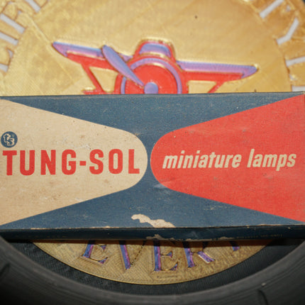 Vintage Tung-Sol PR-2 Flashlight Bulbs Box of 10 | NOS 2.38V 0.50A Flange Base