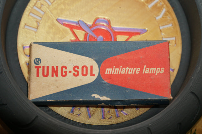 Vintage Tung-Sol PR-2 Flashlight Bulbs Box of 10 | NOS 2.38V 0.50A Flange Base