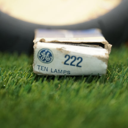 Vintage GE 222 Miniature Flashlight Bulbs Box of 10 | Lens Top 2.25V Screw Base