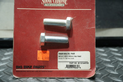 Show Chrome B1121240PZ8 M12-1.25 x 40mm Riser Adapter Bolt Set – Chrome Finish photo 4
