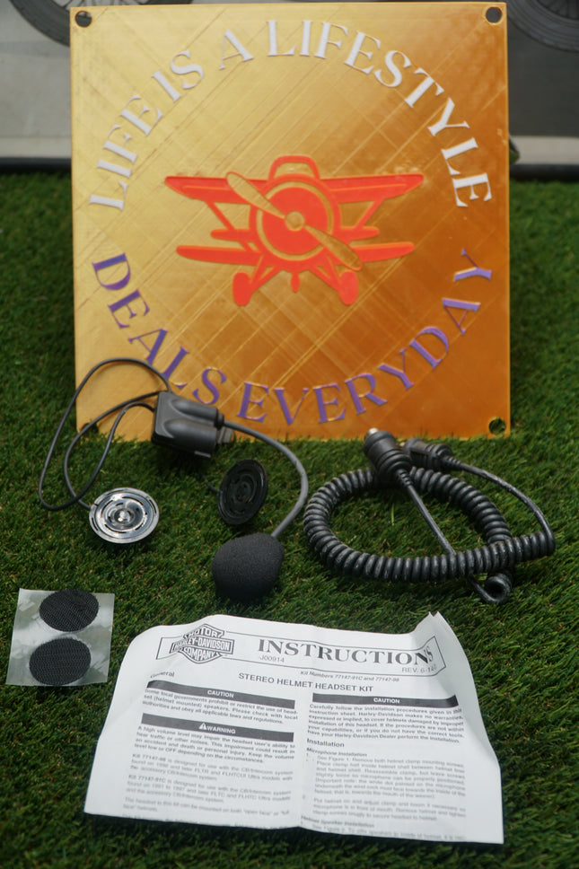 OEM Harley Boom Audio Stereo Helmet Headset Kit 77147-98 Needs Headset